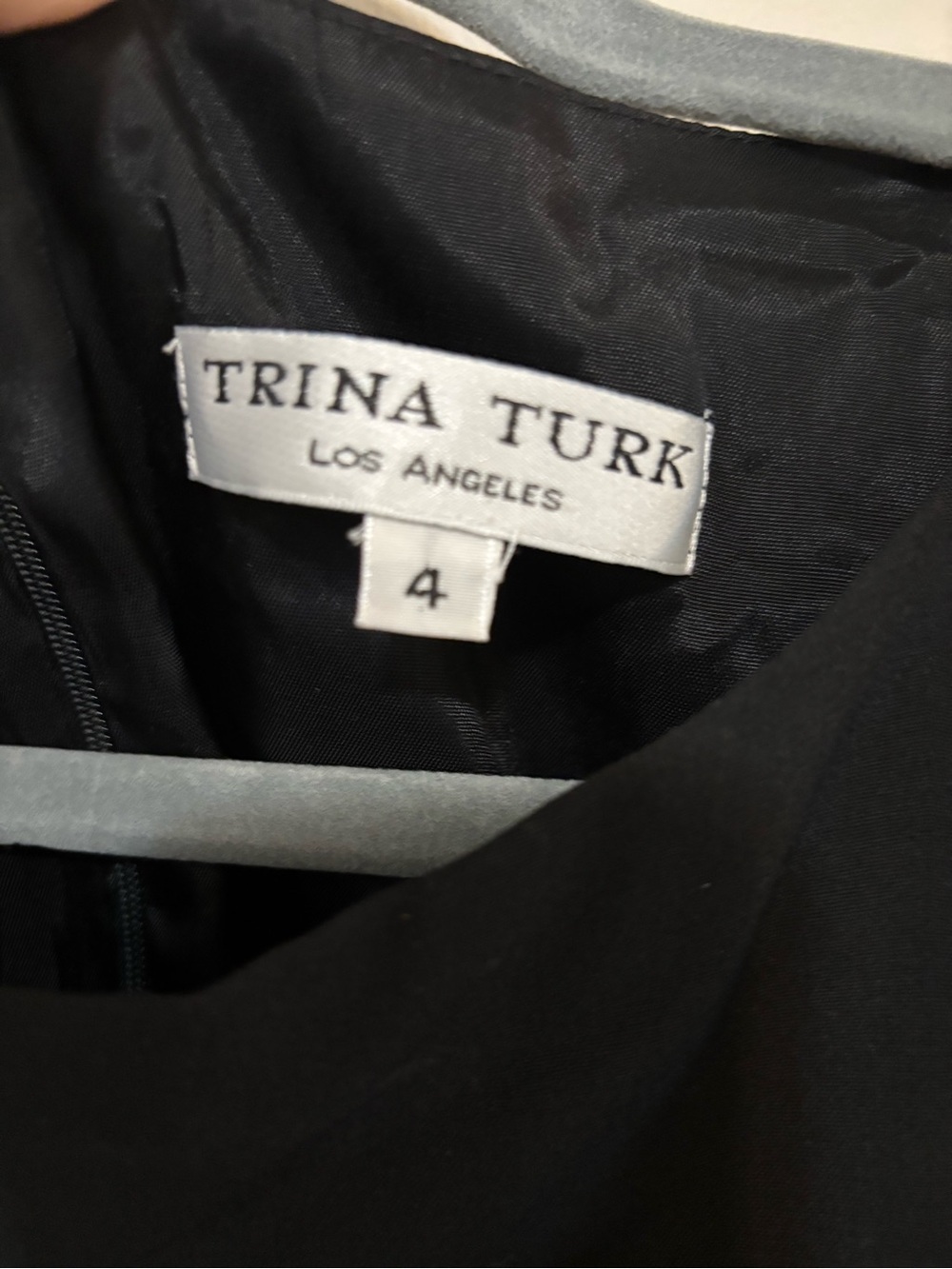 Trina Turk Black Sleeveless Cowl Neck Top with Fringe Hem - Picture 3 of 6